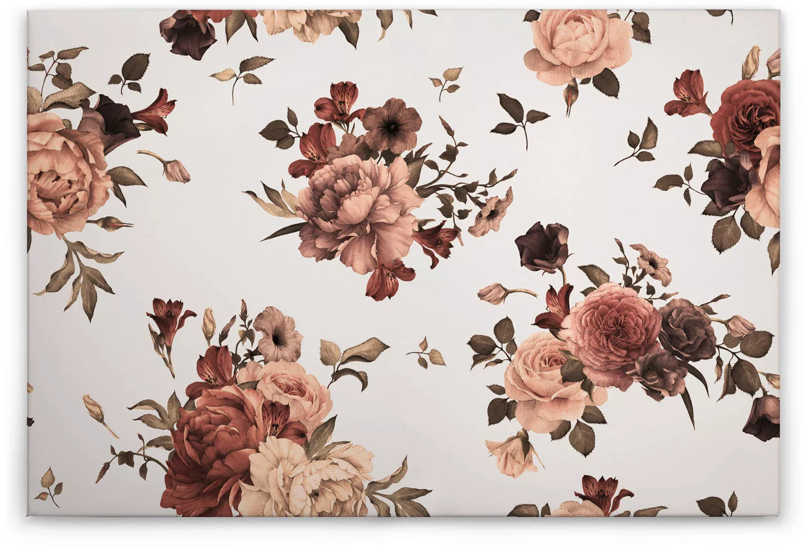 Bricoflor Herbstblumen Bild Mit Rosen Vintage Canvas Leinwandbild Für Wohnz günstig online kaufen