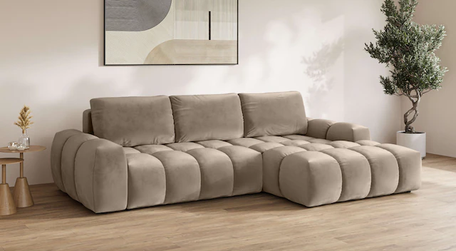 INOSIGN Ecksofa »AZITA klein optionale Schlafsofa mit Bettkasten, B/T/H: 27 günstig online kaufen
