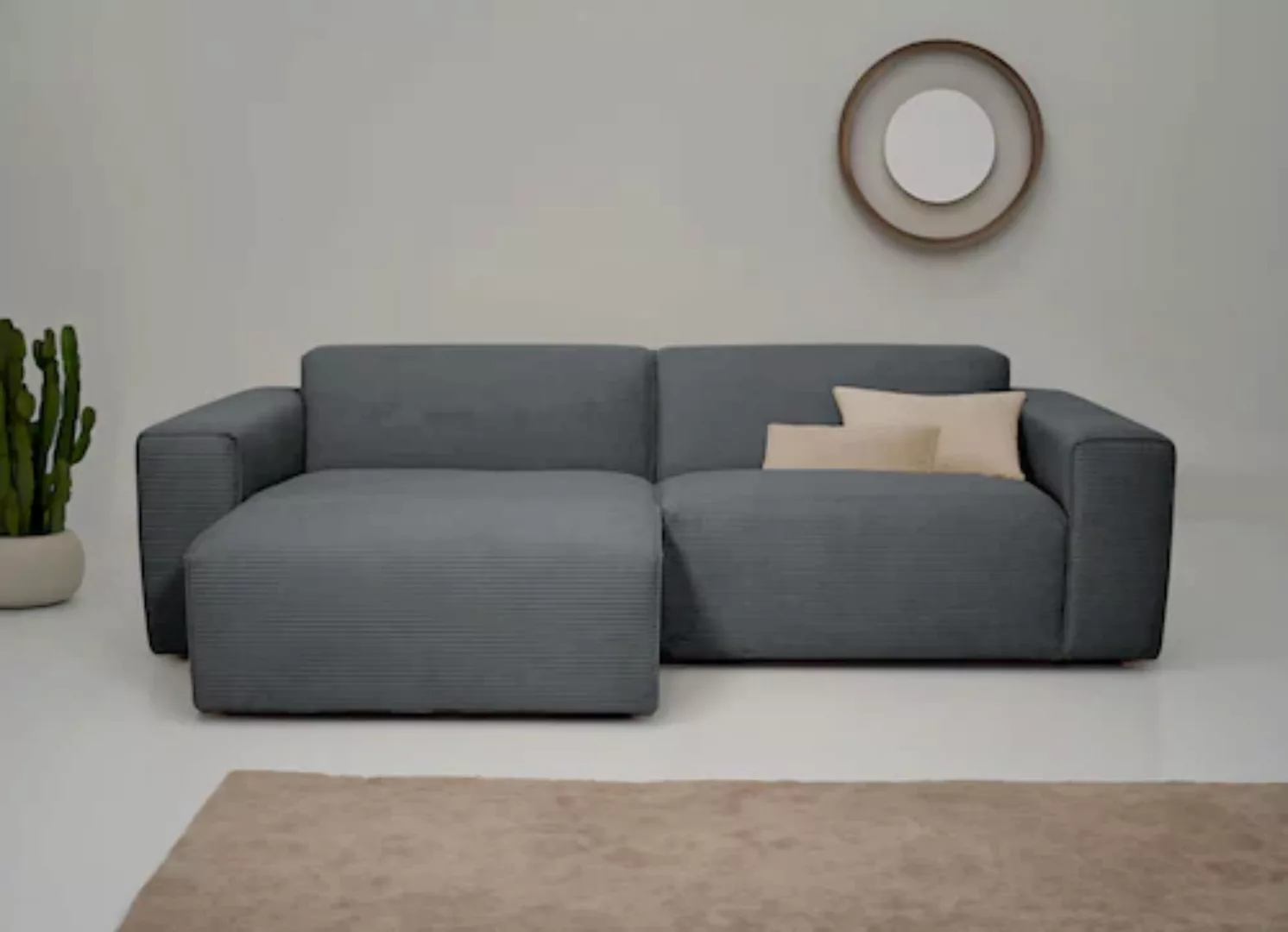 INOSIGN Ecksofa »Clayton«, in einem trendigen Cord-Bezug, verschiedene Komb günstig online kaufen