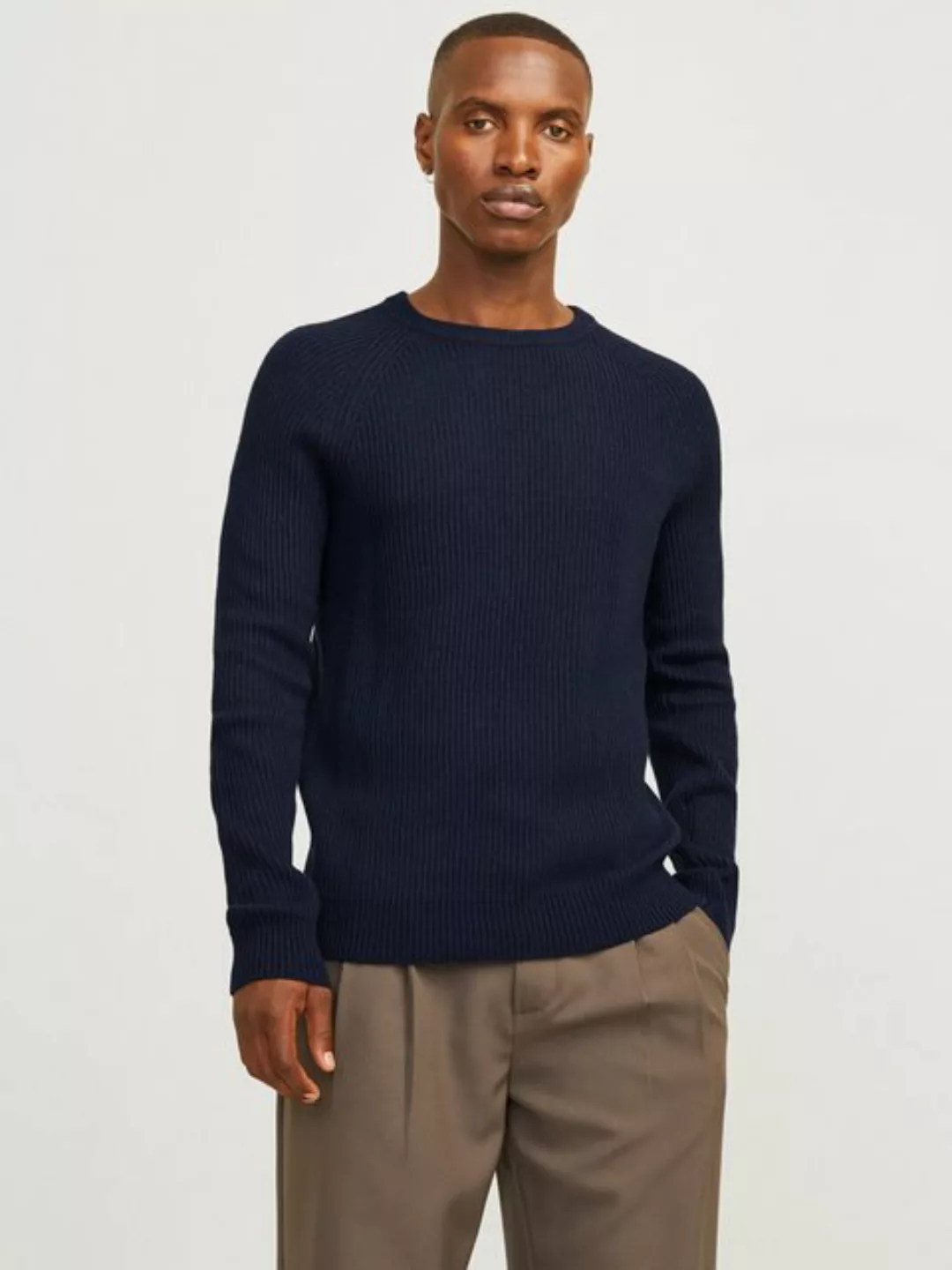 Jack & Jones Rundhalspullover "JJPANNEL KNIT CREW NECK AW24" günstig online kaufen