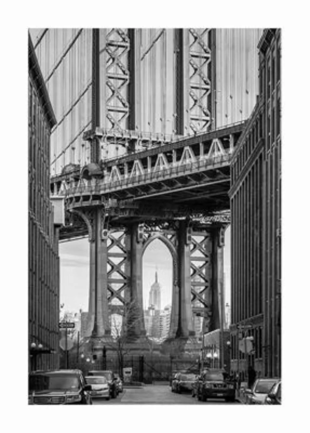KOMAR Wandbild - Brooklyn Bridge - Größe: 50 x 70 cm mehrfarbig Gr. one siz günstig online kaufen