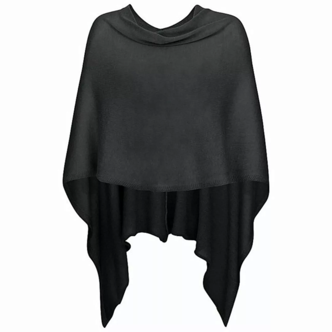 Mississhop Strickponcho Damen Poncho Cape Überwurf Strickponcho feiner Stri günstig online kaufen