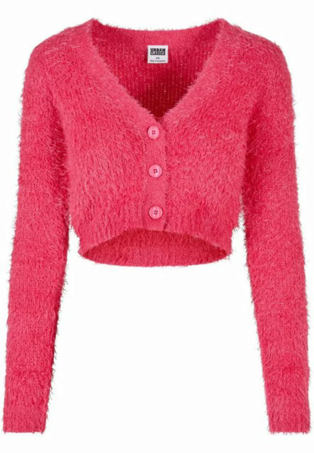 URBAN CLASSICS Strickjacke Urban Classics Damen Ladies Cropped Feather Card günstig online kaufen