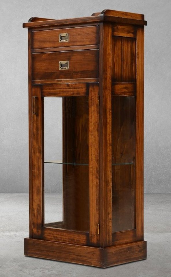 Casa Padrino Vitrine Casa Padrino Luxus Vintage Stil Vitrine Braun / Messin günstig online kaufen