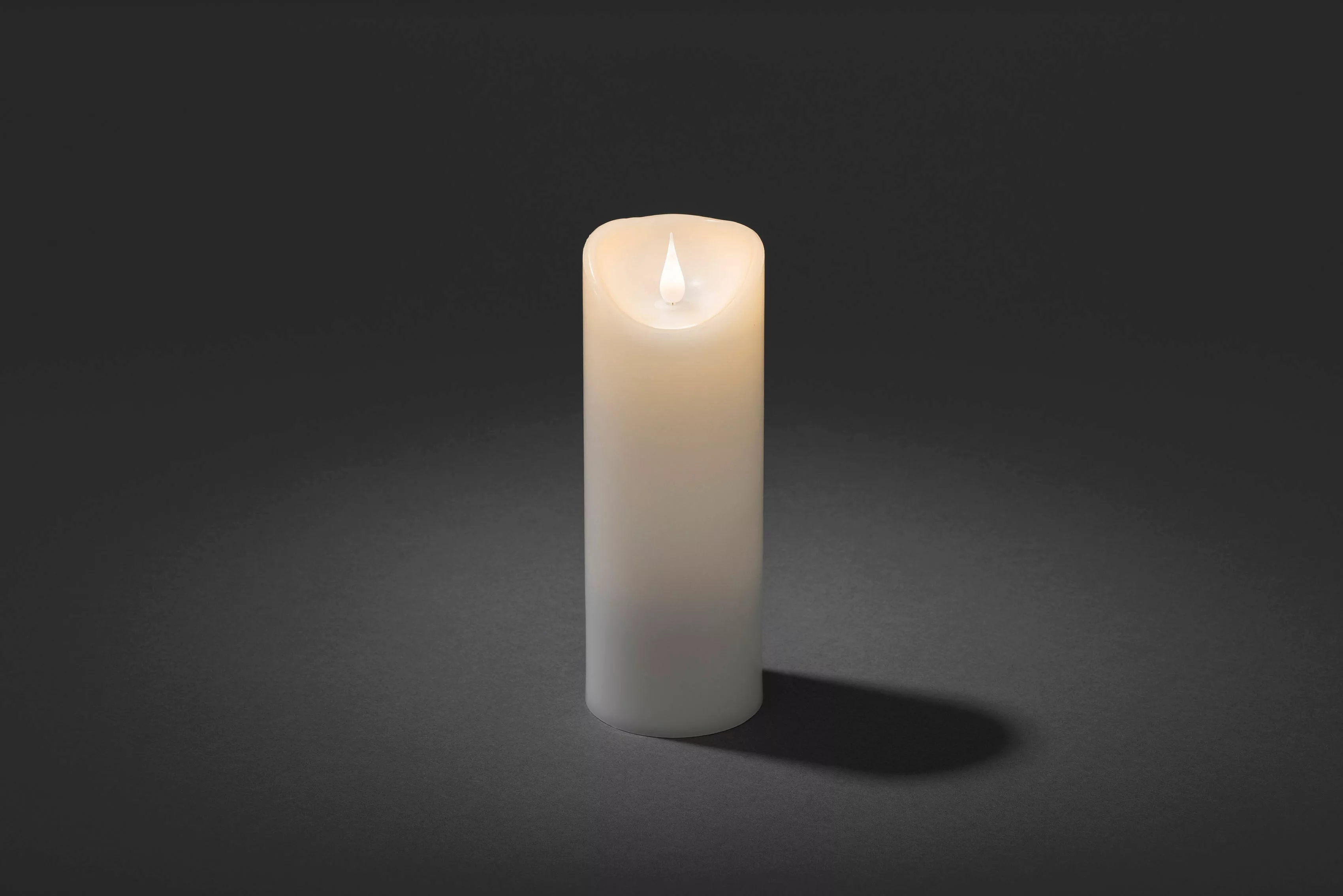 KONSTSMIDE LED-Kerze »Weihnachtsdeko«, LED Echtwachskerze, weiß, mit 3D Fla günstig online kaufen