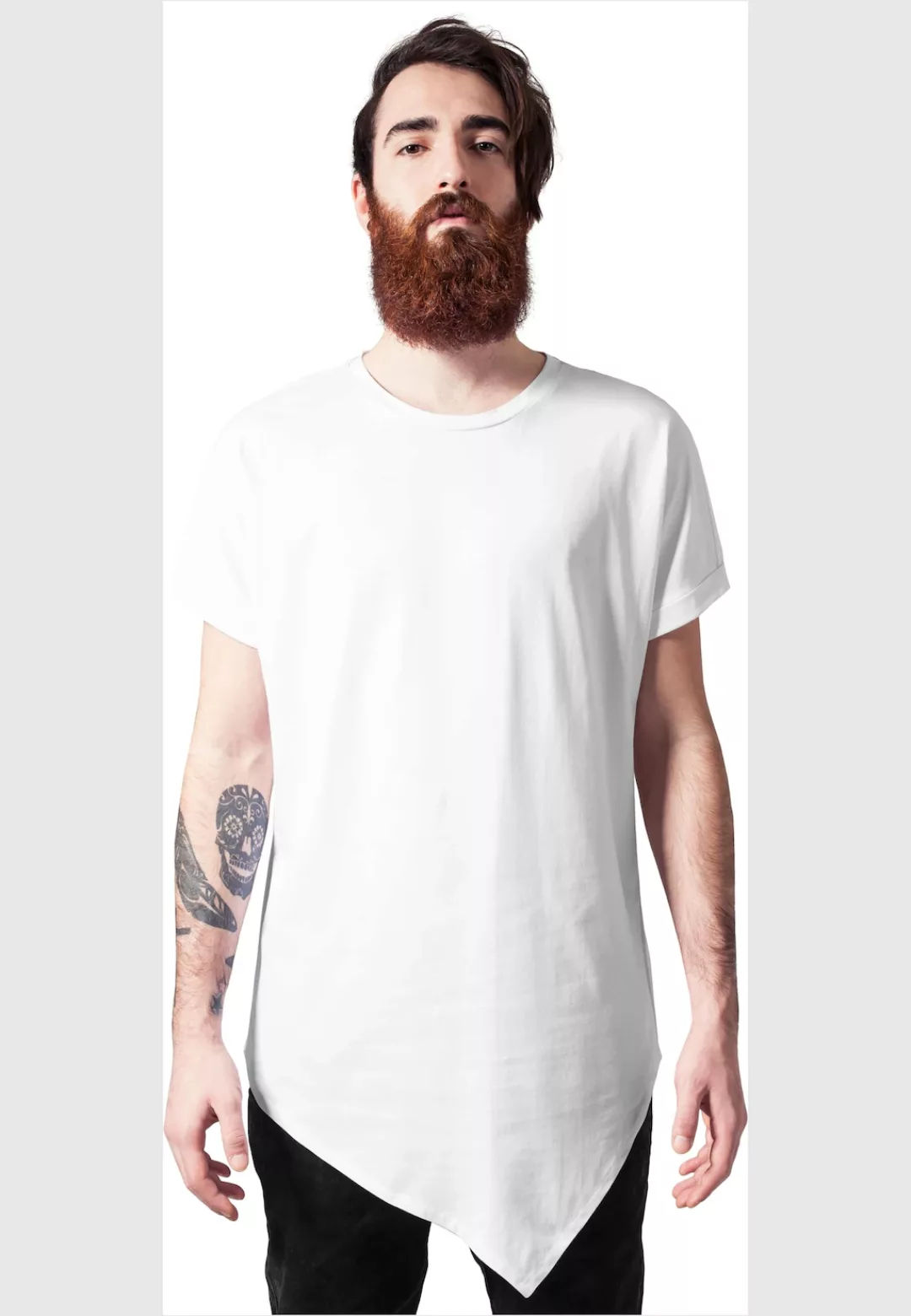 URBAN CLASSICS Langarmshirt "Urban Classics Herren Asymetric Long Tee" günstig online kaufen