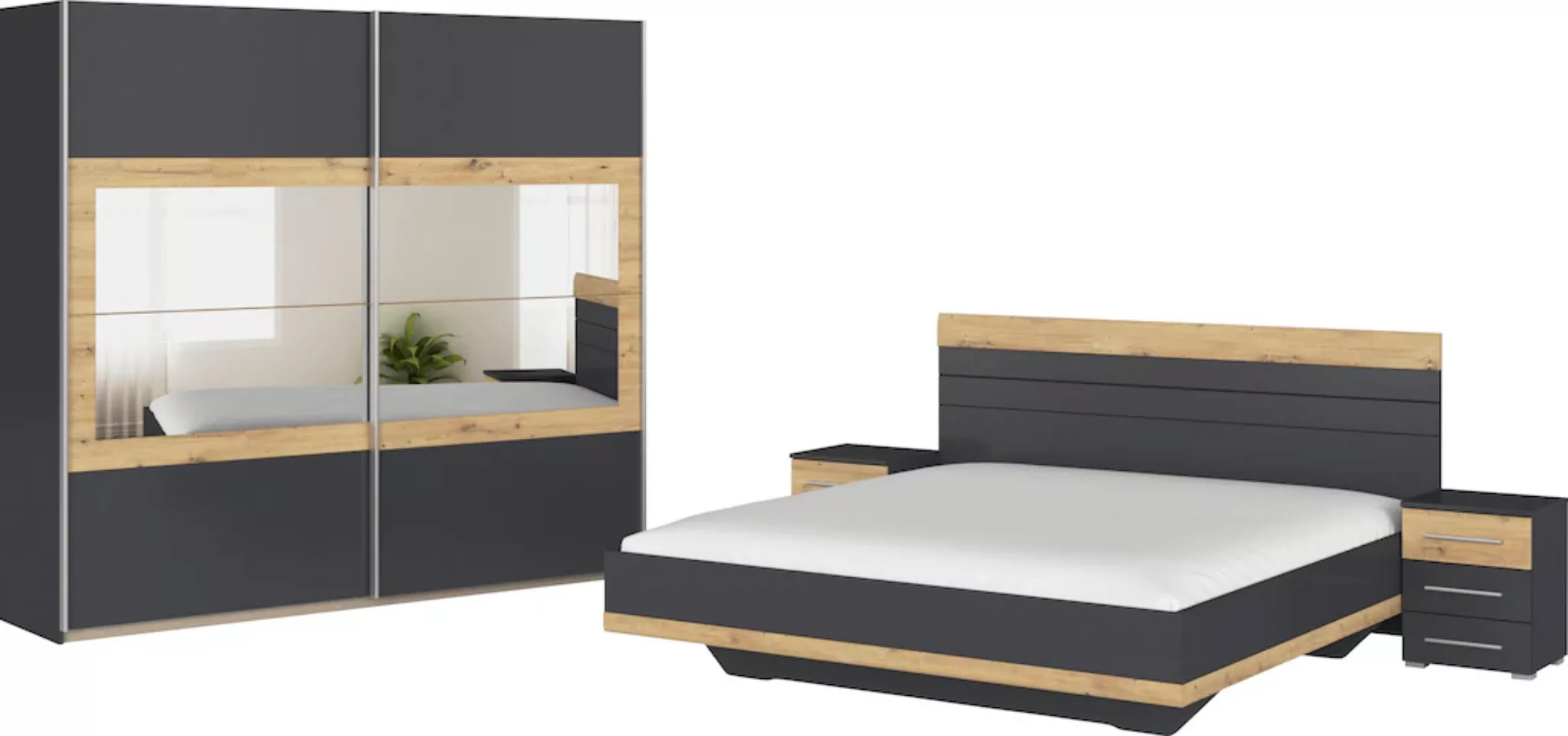 rauch Schlafzimmer-Set "Tarragona", (Set, 4 tlg.), Schrank in 3 Breiten, Be günstig online kaufen