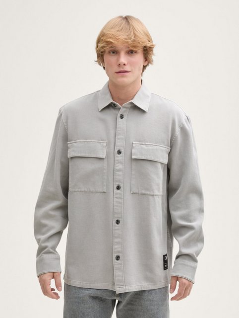 TOM TAILOR Denim Langarmhemd Twill Overshirt aus Baumwolle günstig online kaufen