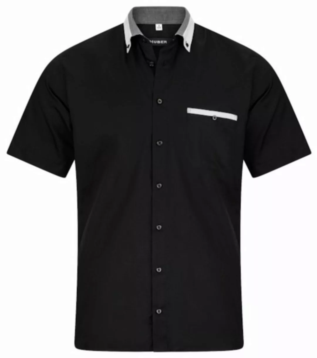 Huber Hemden Kurzarmhemd HU-0151 Button-down, Kontrast, Kurzarm, Regular-ge günstig online kaufen