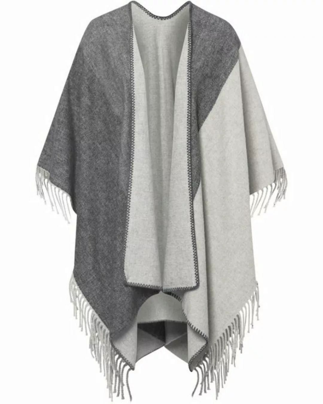 White Label Strickponcho Plaid günstig online kaufen