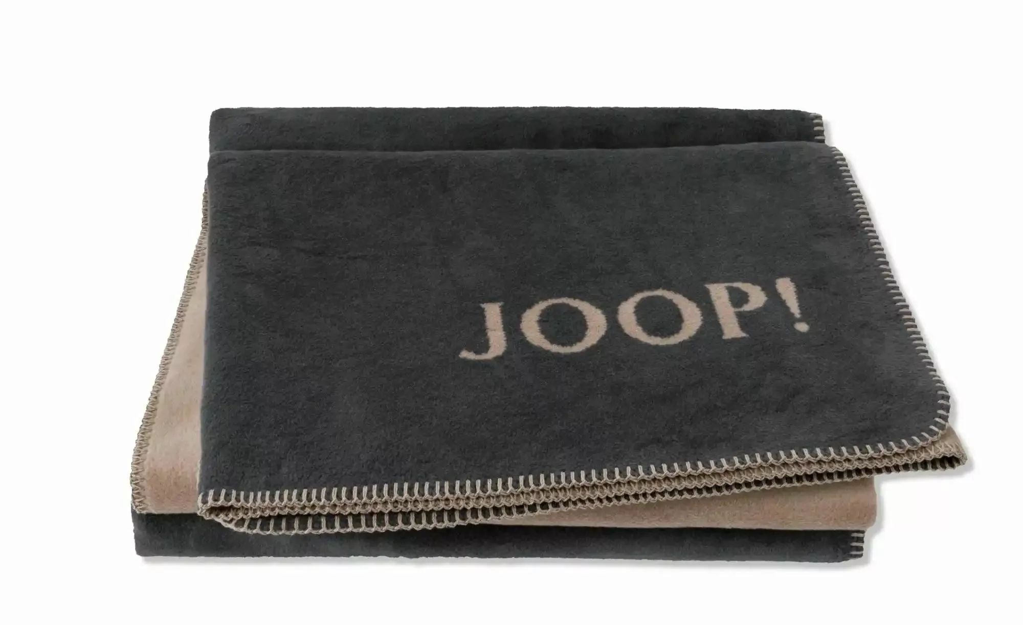 JOOP! Wohndecke Uni Doubleface   ¦ grau ¦ Baumwollmischgewebe ¦ Maße (cm): günstig online kaufen