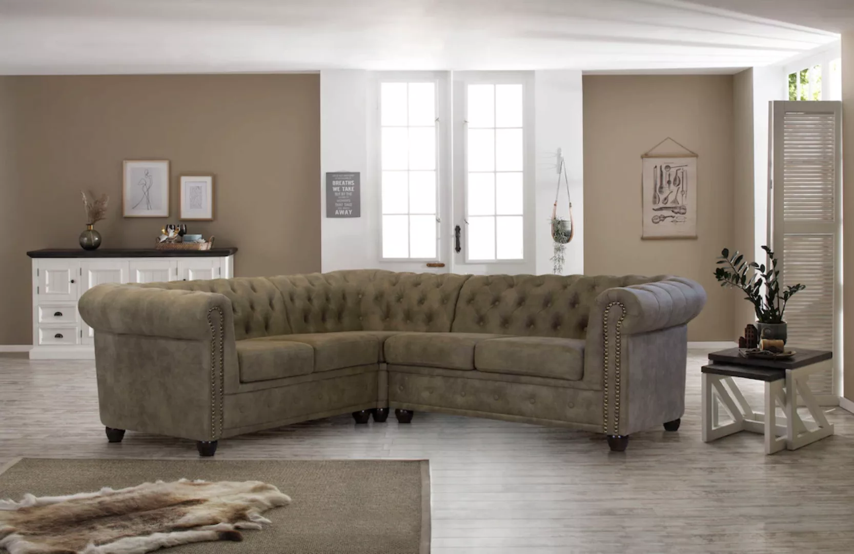 Home affaire Chesterfield-Sofa "Rysum" günstig online kaufen