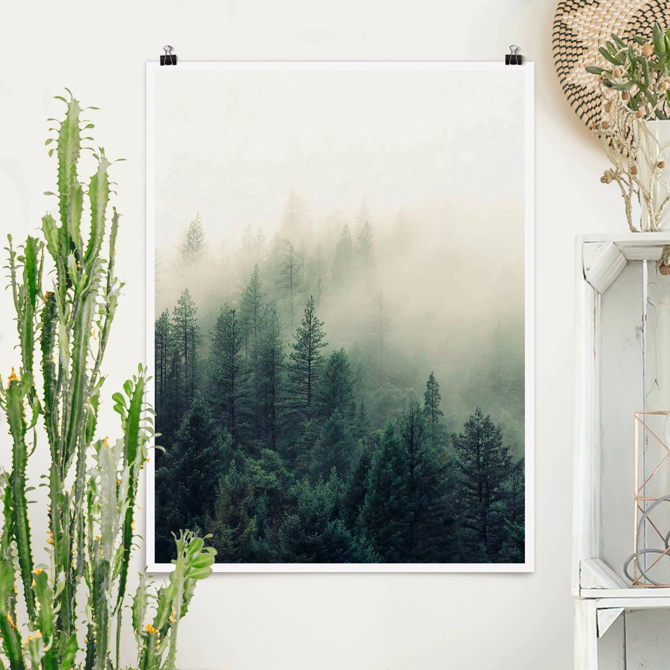 Poster Wald im Nebel Erwachen günstig online kaufen