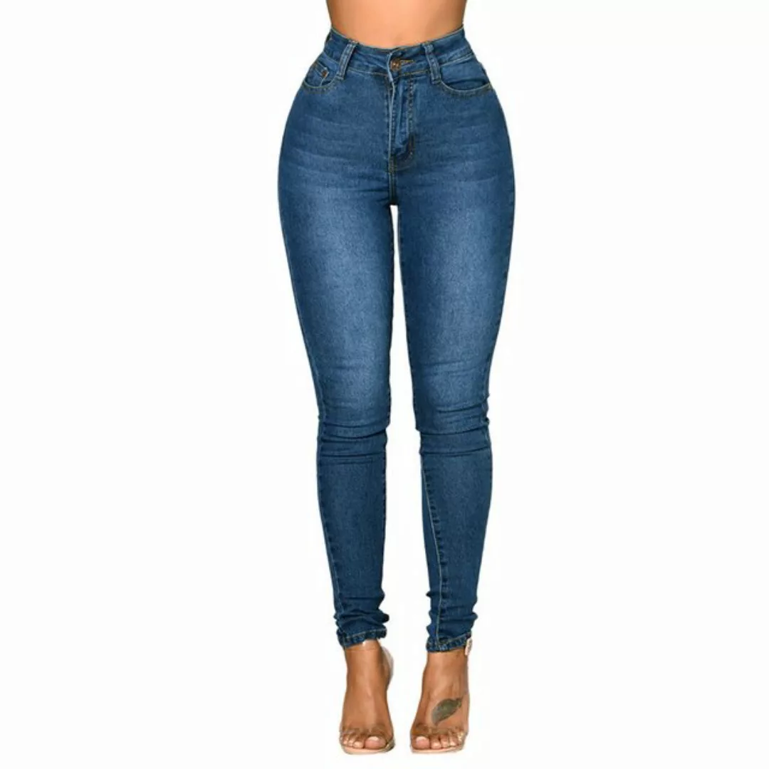 ZWY Slouchy Jeans Stretch-Lift-Denim-Jeans mit hoher Taille günstig online kaufen