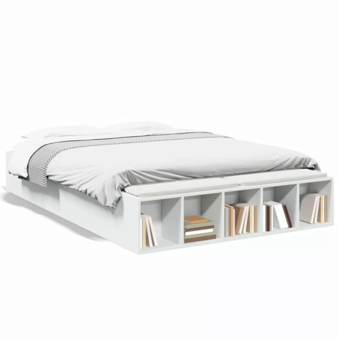 vidaXL Bett Bettgestell Weiß 120x200 cm Holzwerkstoff günstig online kaufen