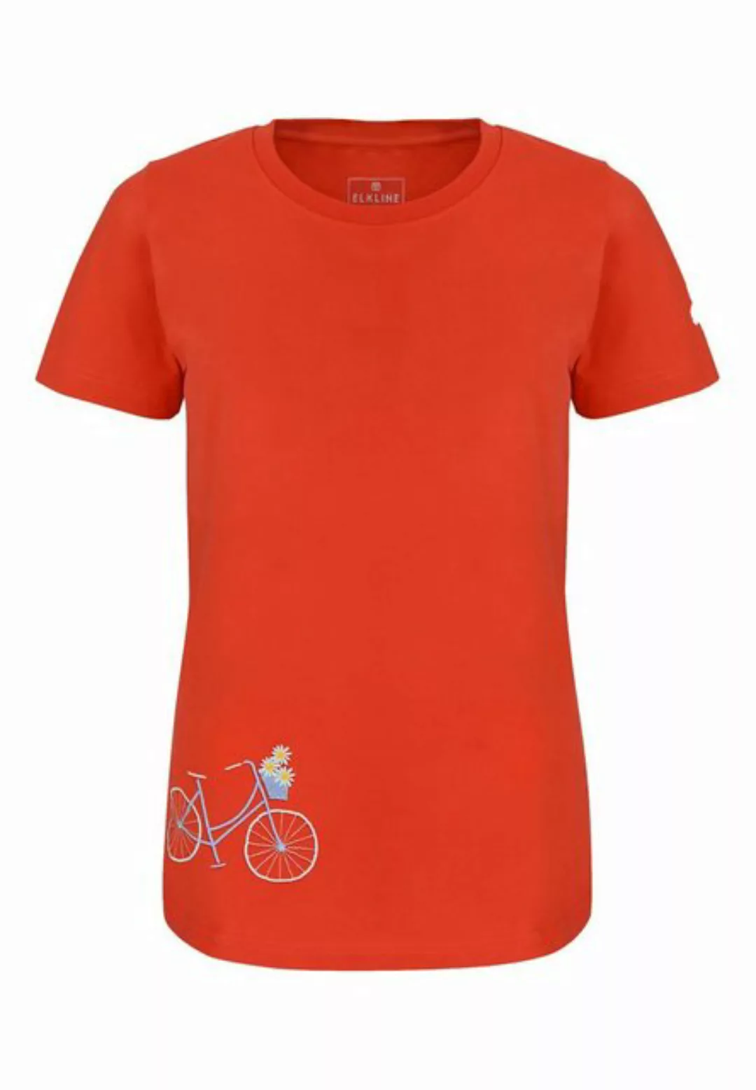 Elkline T-Shirt Flower Bike T-Shirt mit Blumen & Fahrrad Stick günstig online kaufen