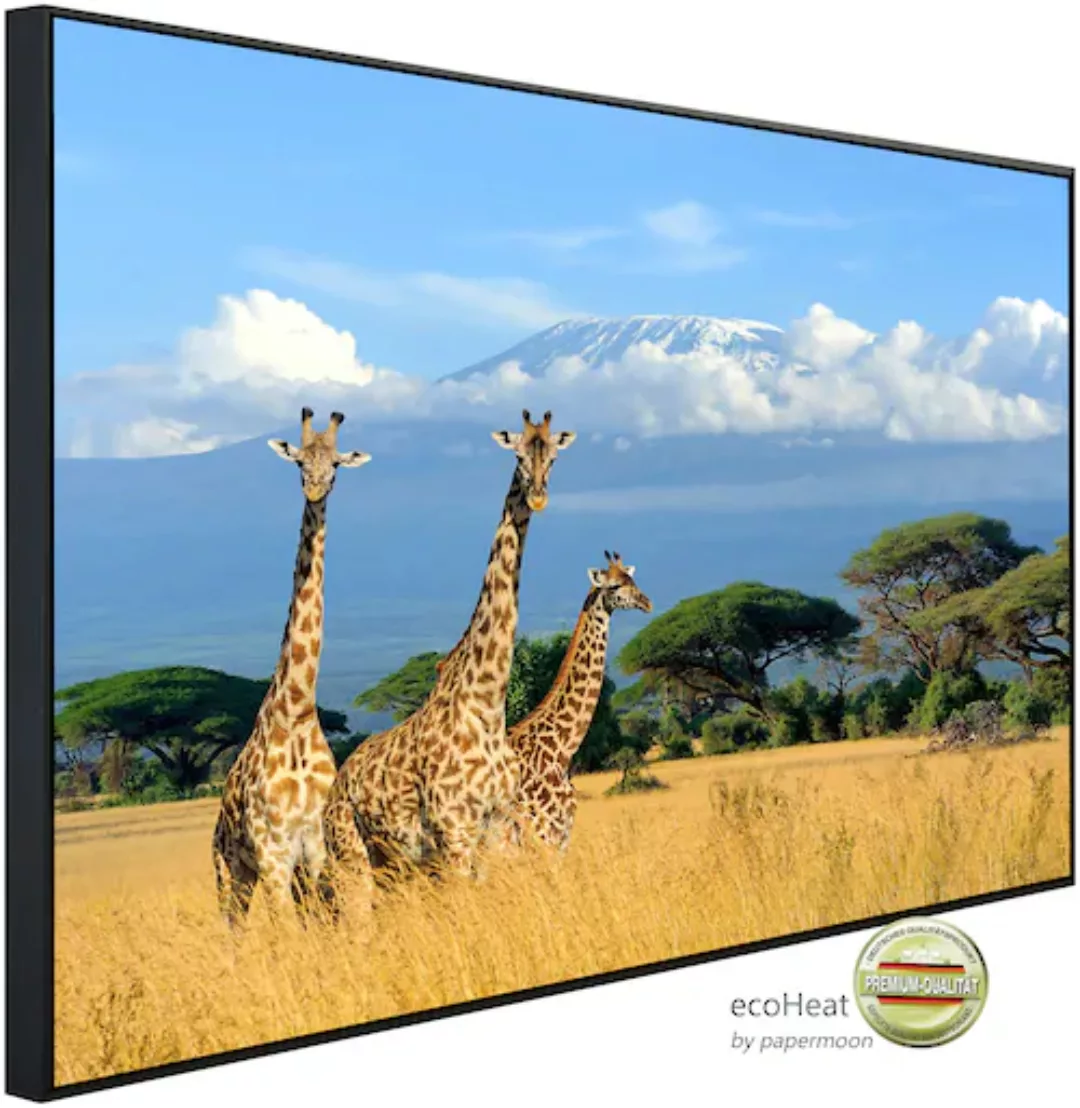 Papermoon Infrarotheizung »Giraffen am Kilimandscharo«, sehr angenehme Stra günstig online kaufen