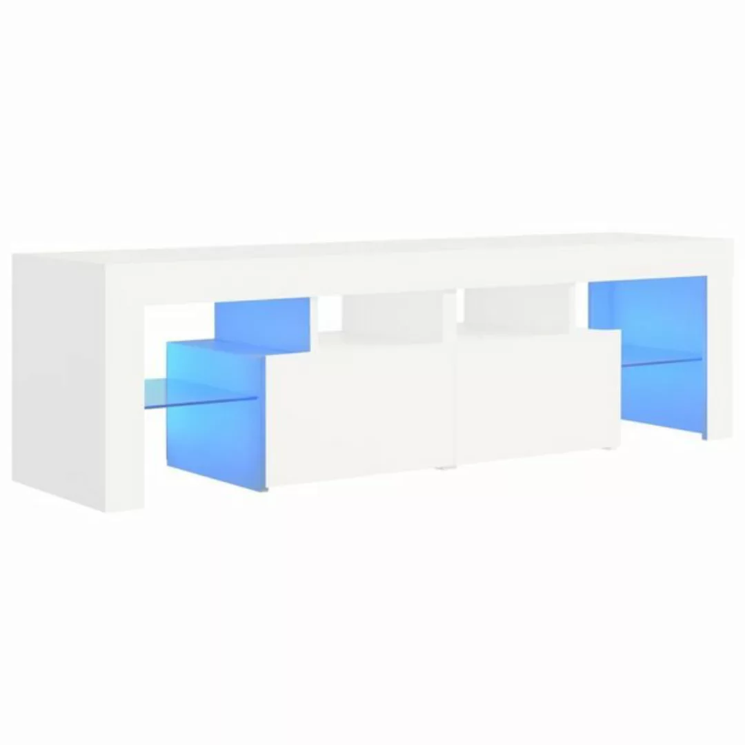 vidaXL TV-Schrank TV-Schrank mit LED Leuchten Weiß 140x35x40 cm Lowboard günstig online kaufen