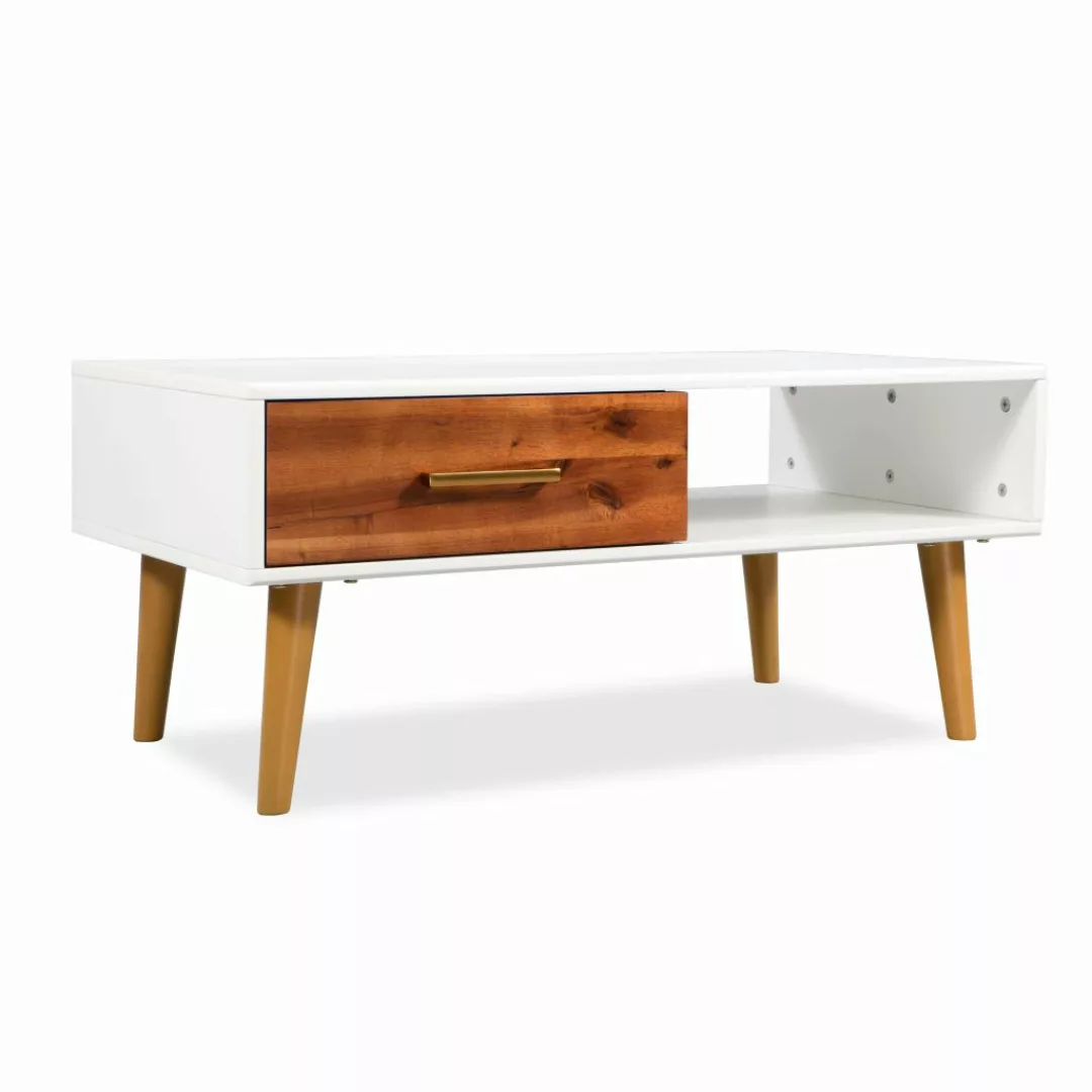 Couchtisch Akazienholz Massiv 90 X 50 X 40 Cm günstig online kaufen