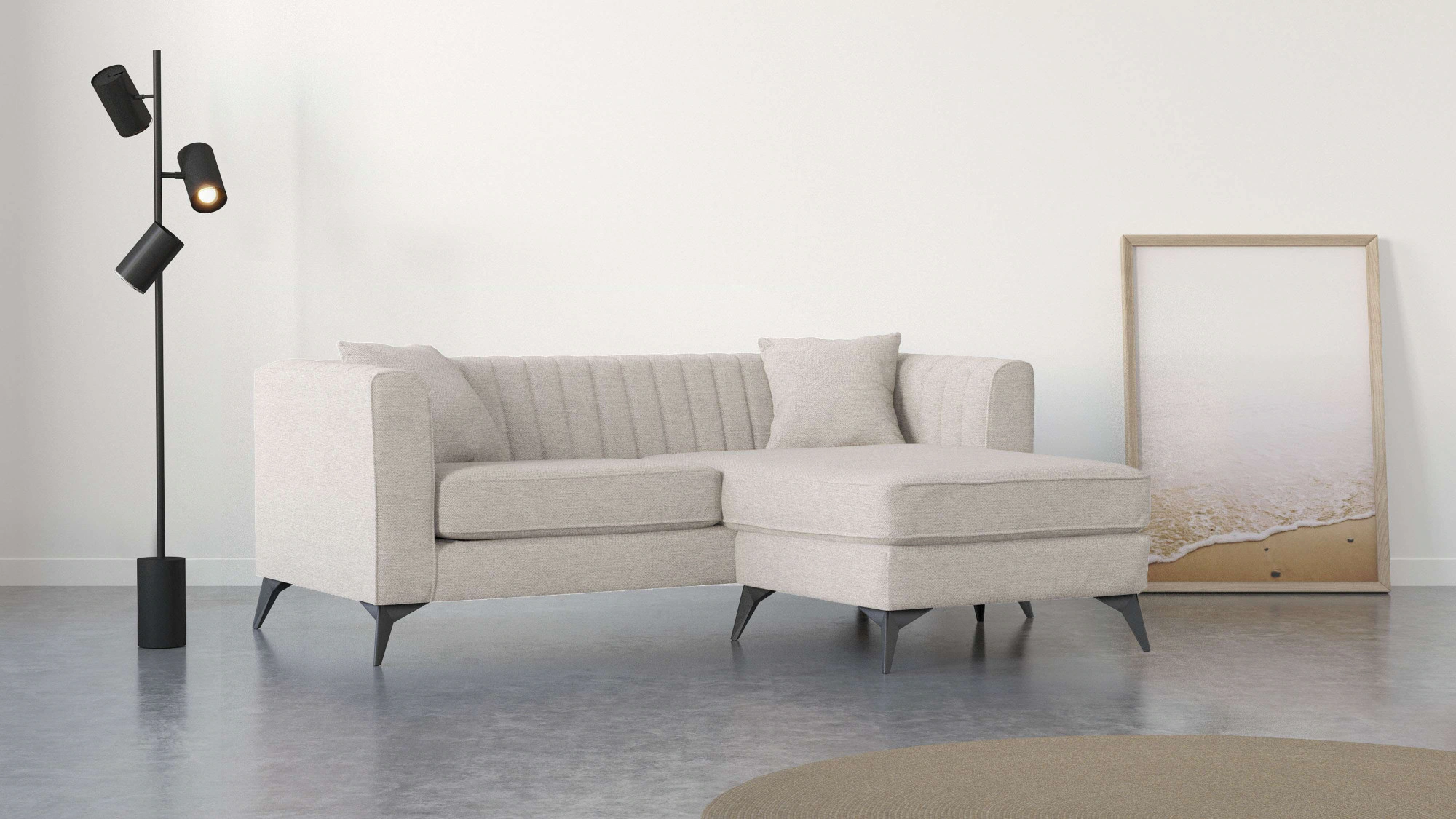 Places of Style Ecksofa "MATTHEW B/T/H: 201/162/74 cm, ideal für kleine Räu günstig online kaufen