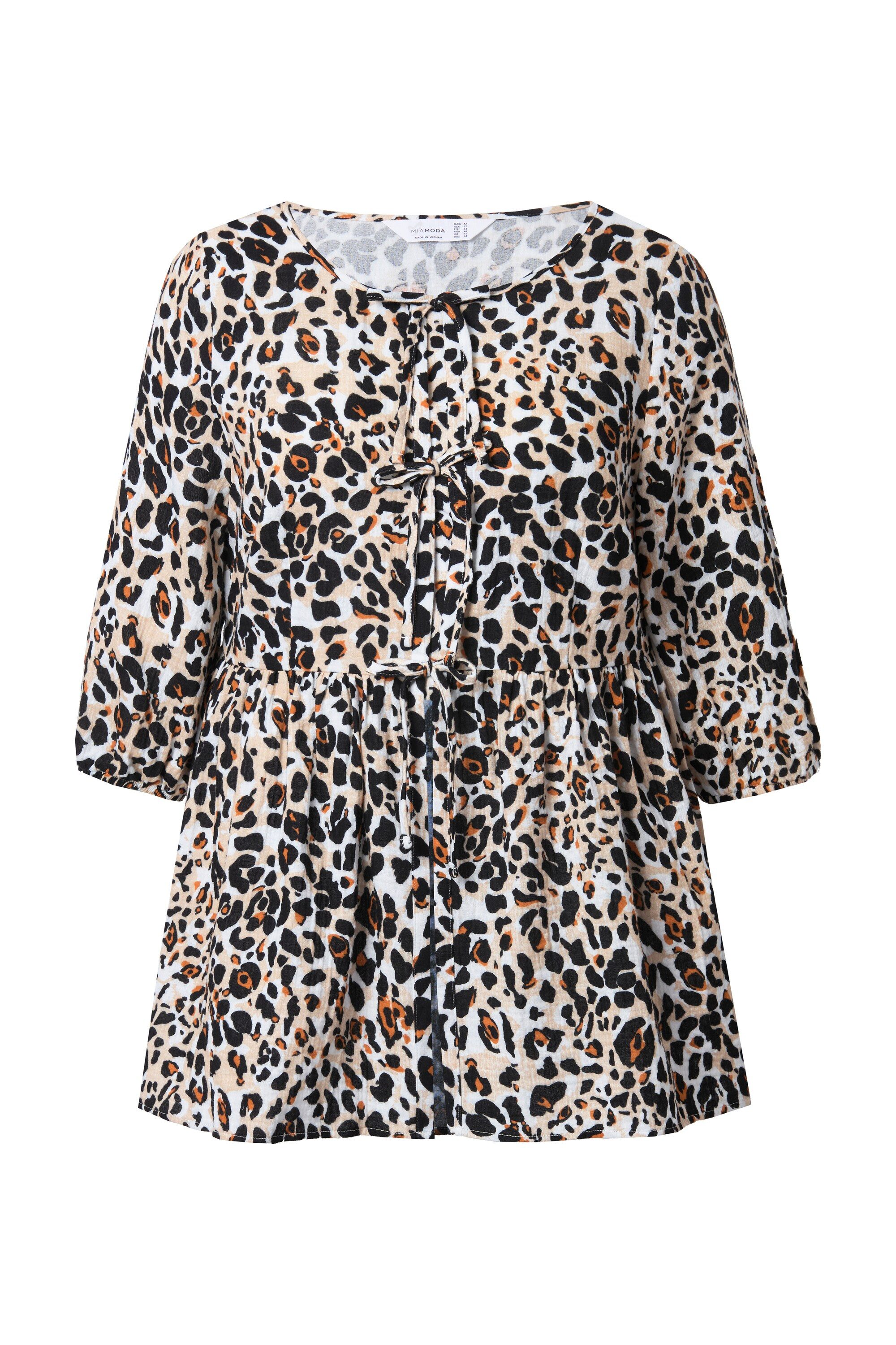 MIAMODA Longbluse Bluse A-Linie Musselin Leo günstig online kaufen