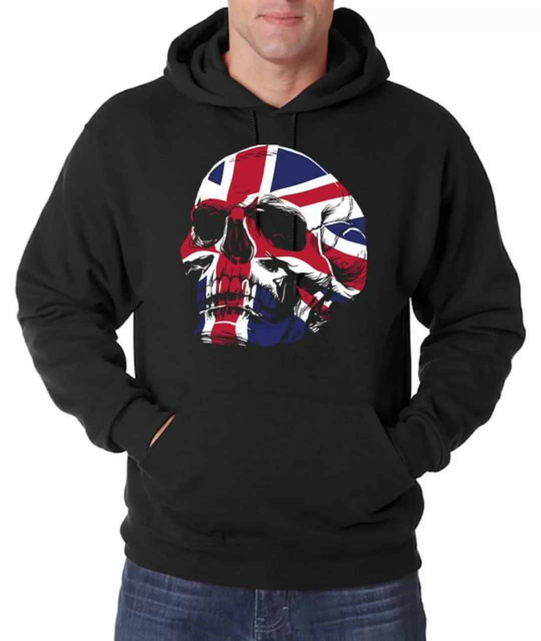 Youth Designz Kapuzenpullover UK England Totenkopf Schädel Herren Hoodie Pu günstig online kaufen