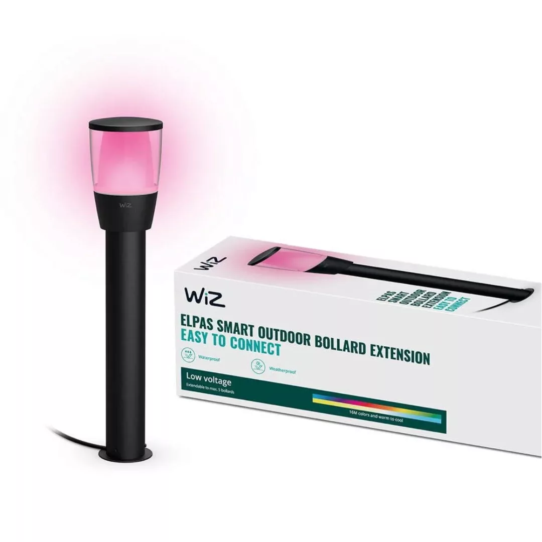 WiZ Elpas LED-Wegeleuchte schwarz RGBW Erweiterung günstig online kaufen