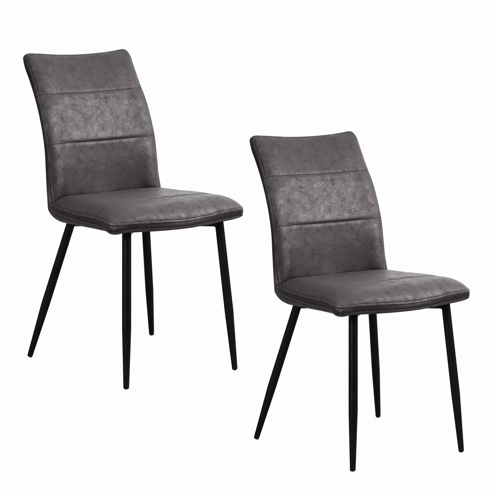 HTI-Living Esszimmerstuhl Esszimmerstuhl 2er Set Antikanthrazit günstig online kaufen
