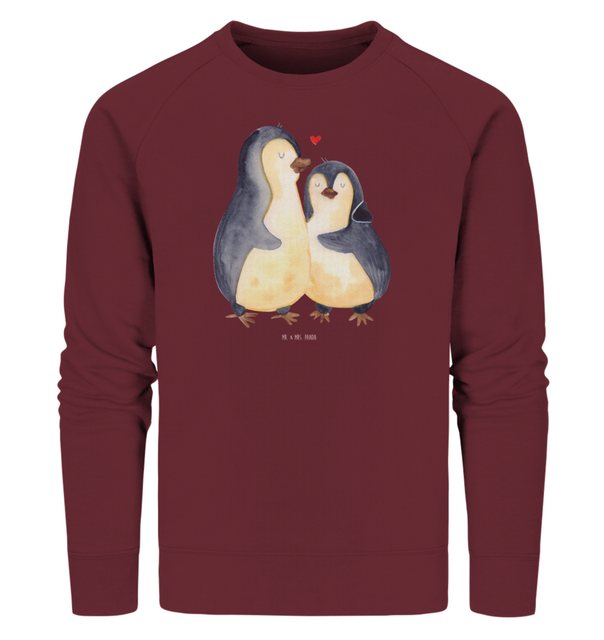 Mr. & Mrs. Panda Longpullover Größe XS Pinguin umarmen - Burgundy - Geschen günstig online kaufen