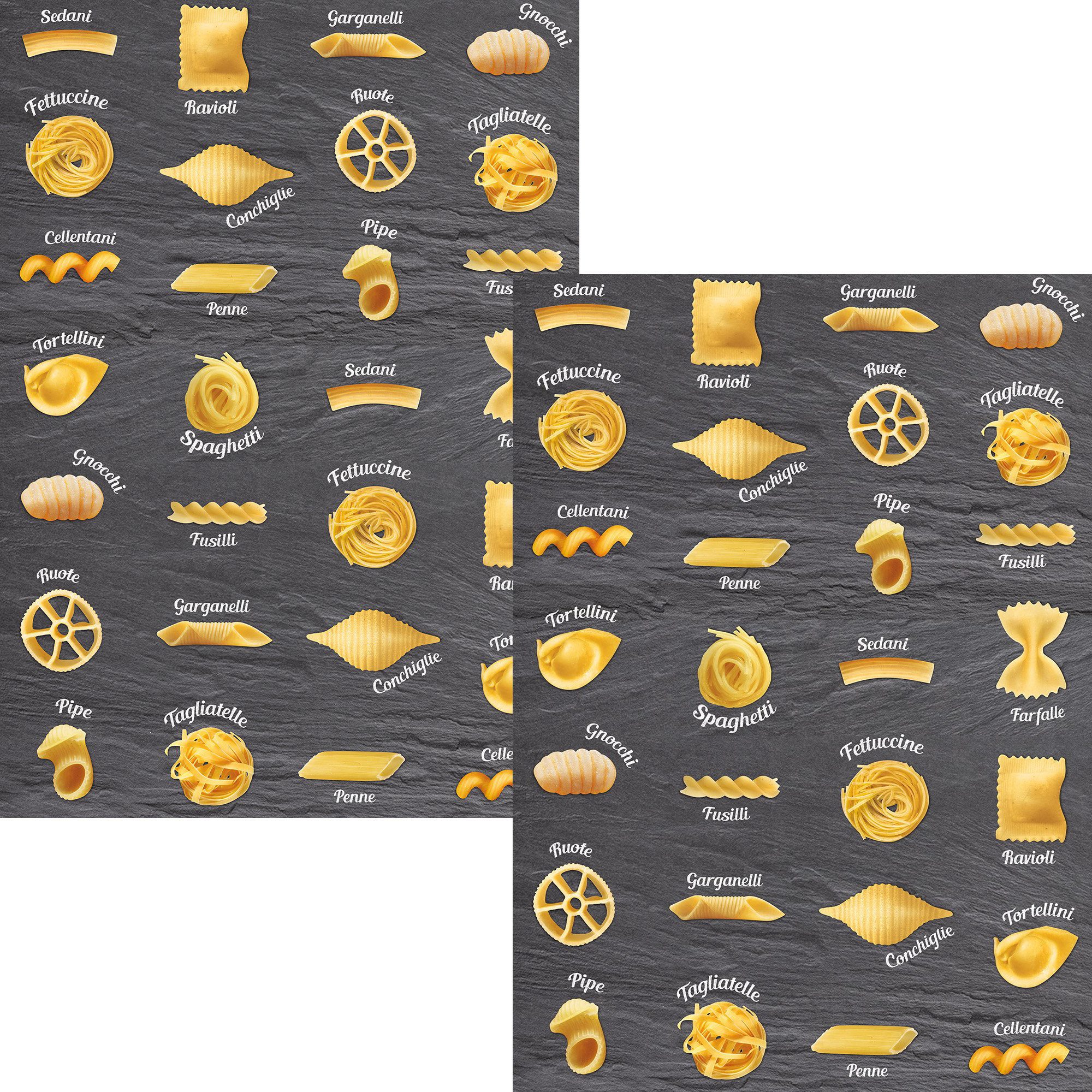 Kracht Geschirrtuch Geschirrtuch "Pasta" 2er-Pack, Baumwolle günstig online kaufen