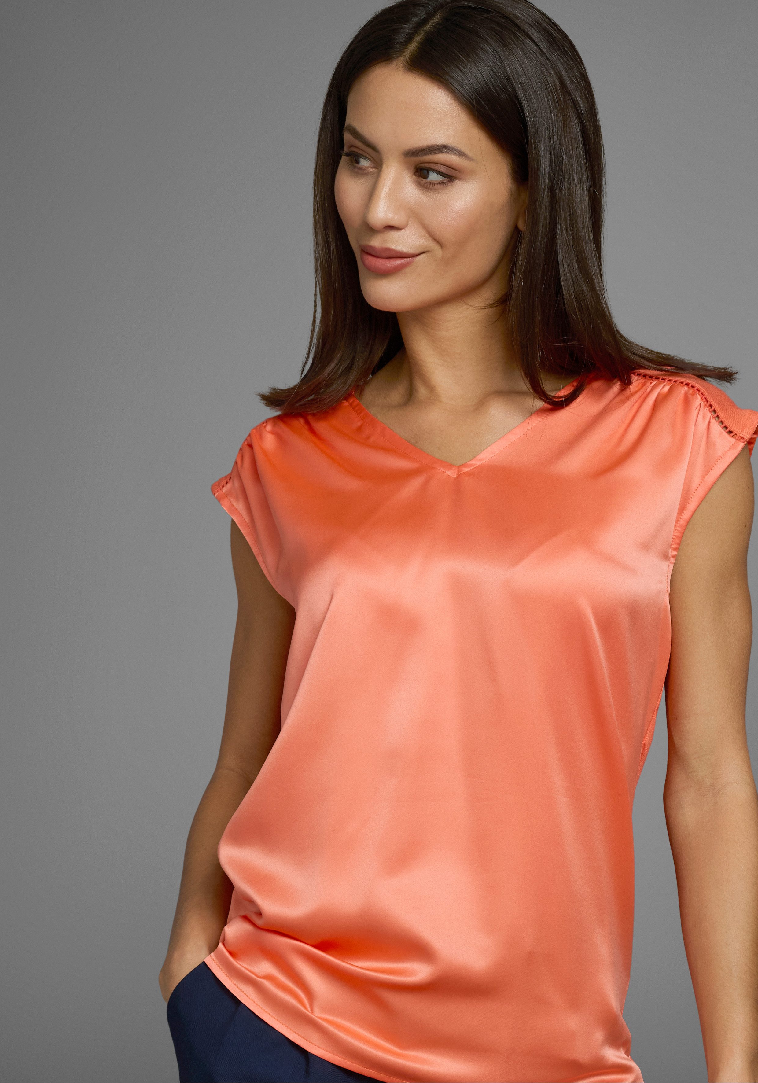 HECHTER PARIS Shirtbluse mit Spitzendetail günstig online kaufen