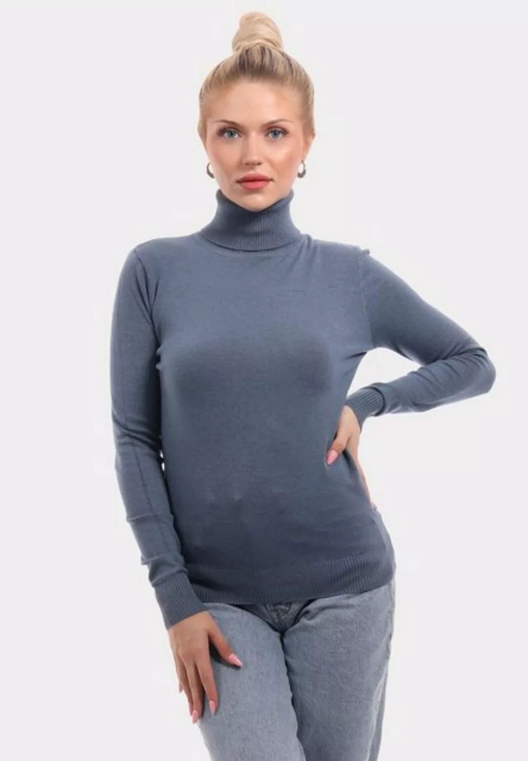 YC Fashion & Style Rollkragenpullover Basic Rollkragenpullover aus Feinstri günstig online kaufen