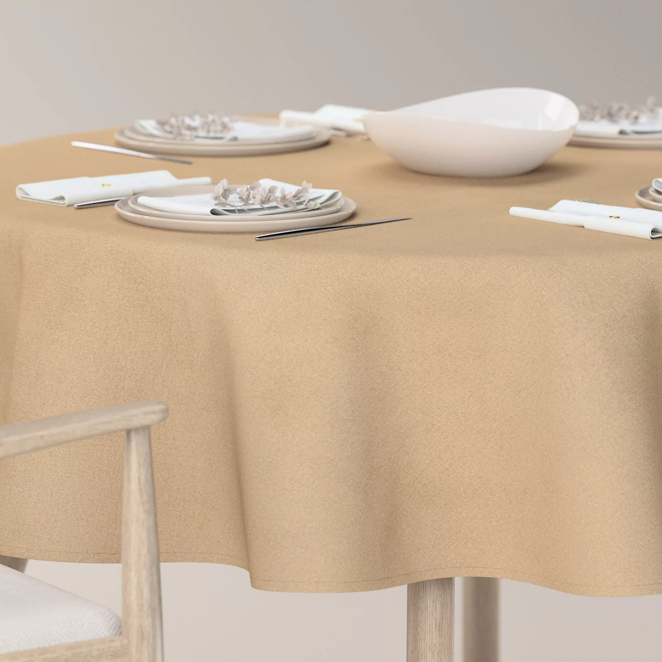 Runde Tischdecke, sand, Crema (180-47) günstig online kaufen