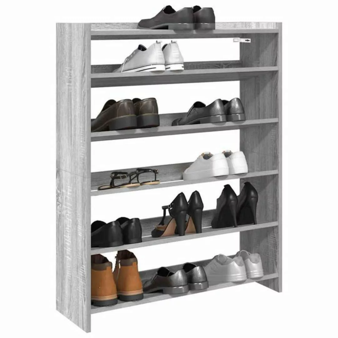 vidaXL Schuhschrank Schuhregal Grau Sonoma 80x25x100 cm Holzwerkstoff günstig online kaufen