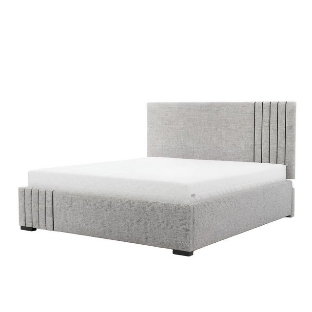 Xlmoebel Bett Elegantes Graues Doppelbett mit Design Schlafzimmer Betten un günstig online kaufen