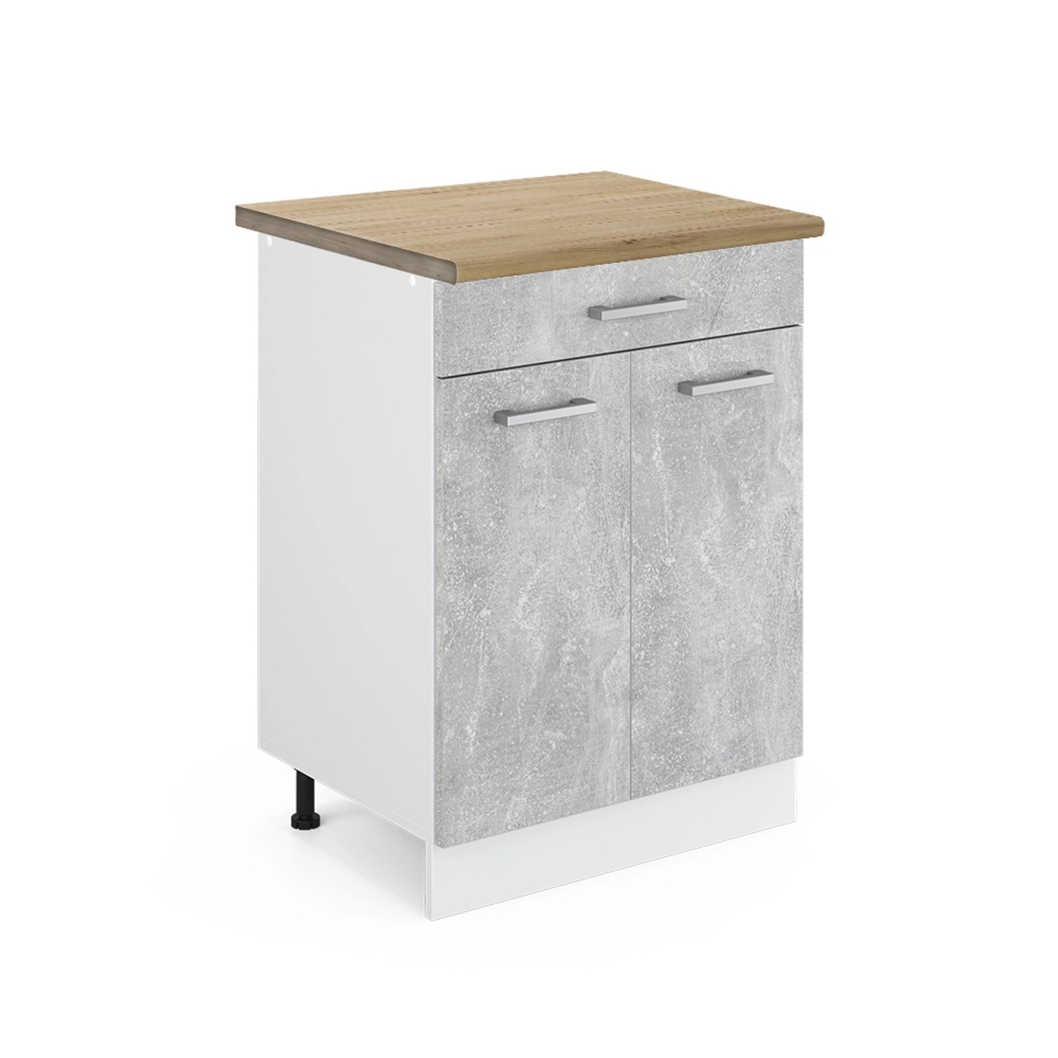 Vicco Unterschrank R-Line, Beton/Weiß, 60 cm günstig online kaufen