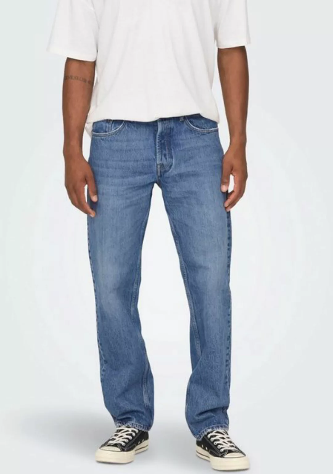 ONLY & SONS Loose-fit-Jeans ONSEDGE STRAIGHT BROMO 0017 DOT DNM NOOS günstig online kaufen