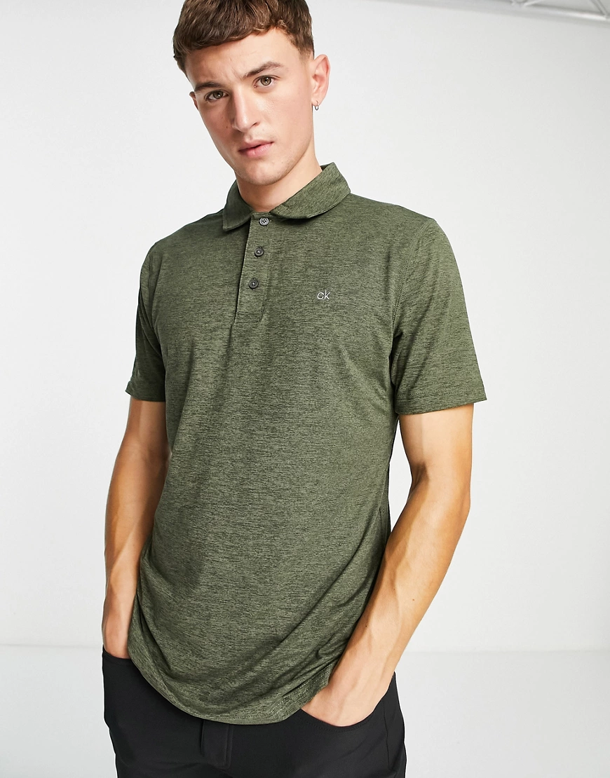 Calvin Klein Golf – Newport – Polohemd in Khaki-Grün günstig online kaufen