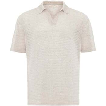 Antioch  T-Shirts & Poloshirts Luciano Turndown Collar Linen Blend Knitted günstig online kaufen