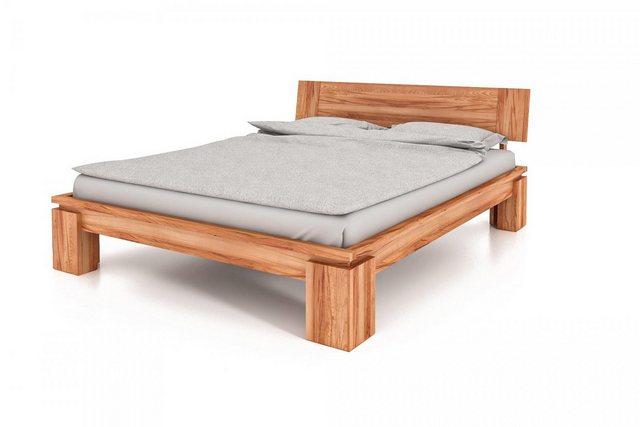 Natur24 Bett Bett Tinci 2 in 180x190cm Kernbuche massiv mit Holzkopfteil günstig online kaufen