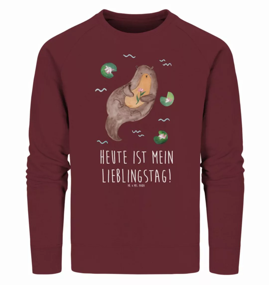 Mr. & Mrs. Panda Longpullover Größe L Otter Seerose - Burgundy - Geschenk, günstig online kaufen