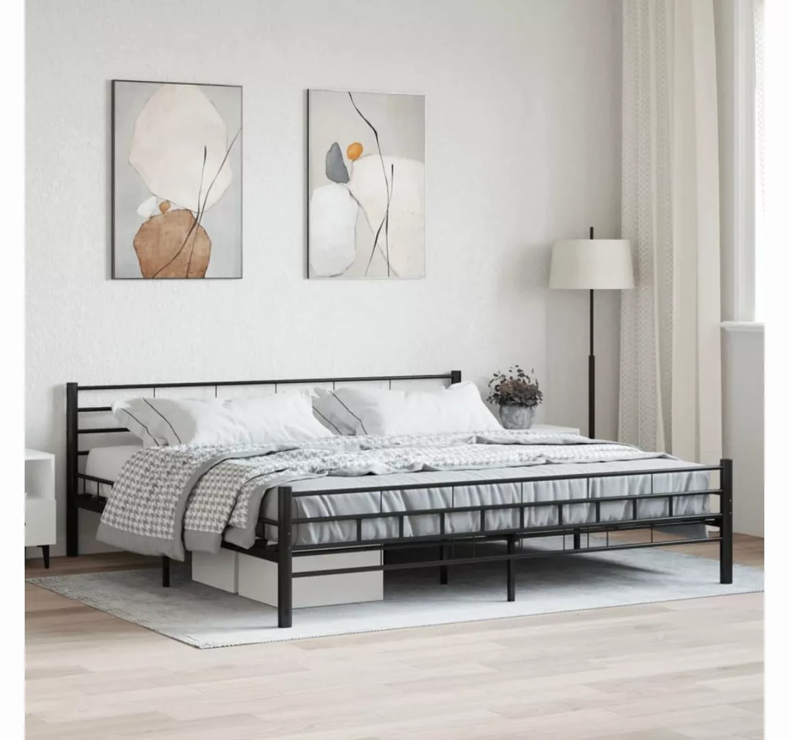 furnicato Bett Bettgestell Schwarz Stahl 200x200 cm günstig online kaufen