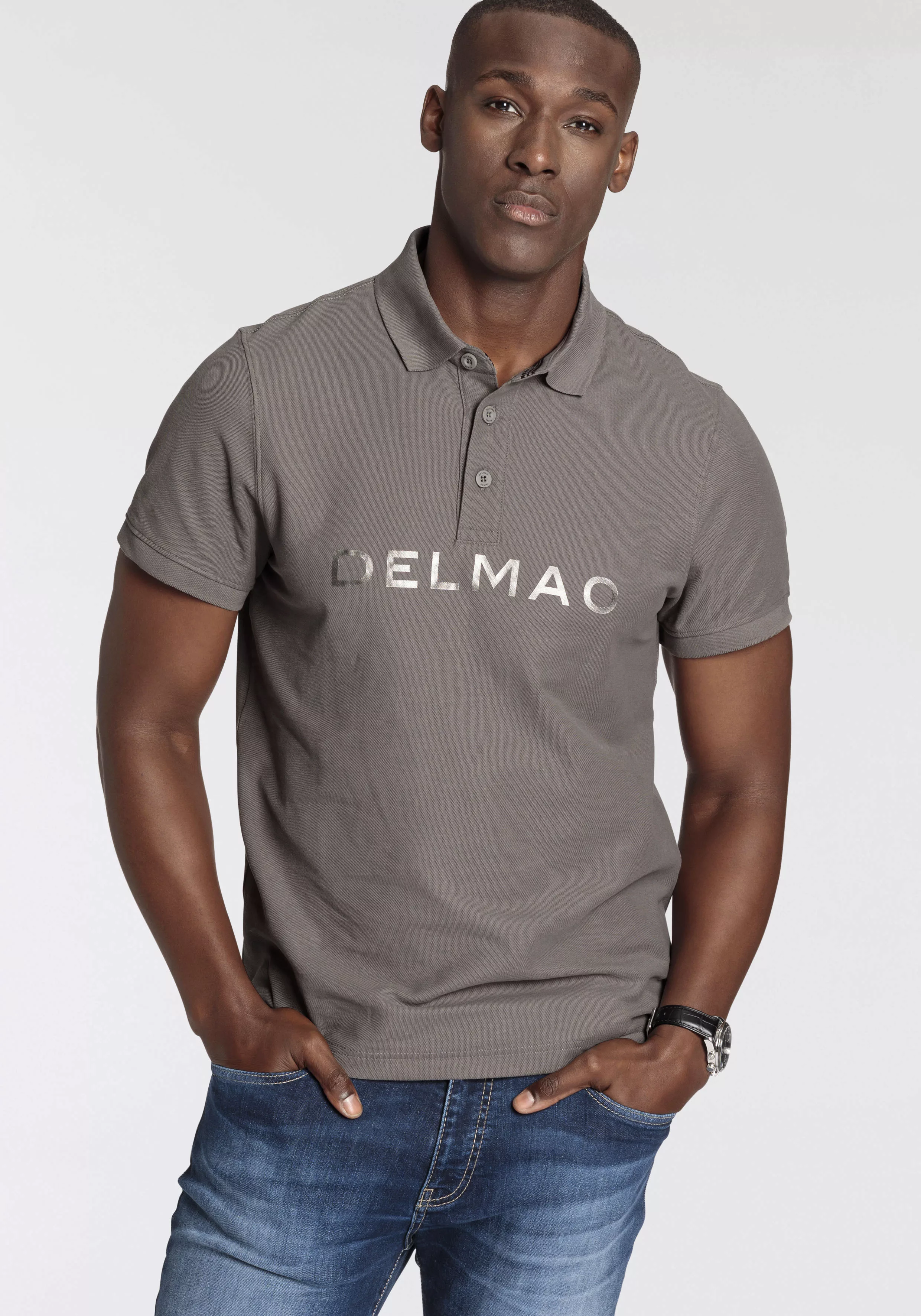 DELMAO Poloshirt, mit Print günstig online kaufen