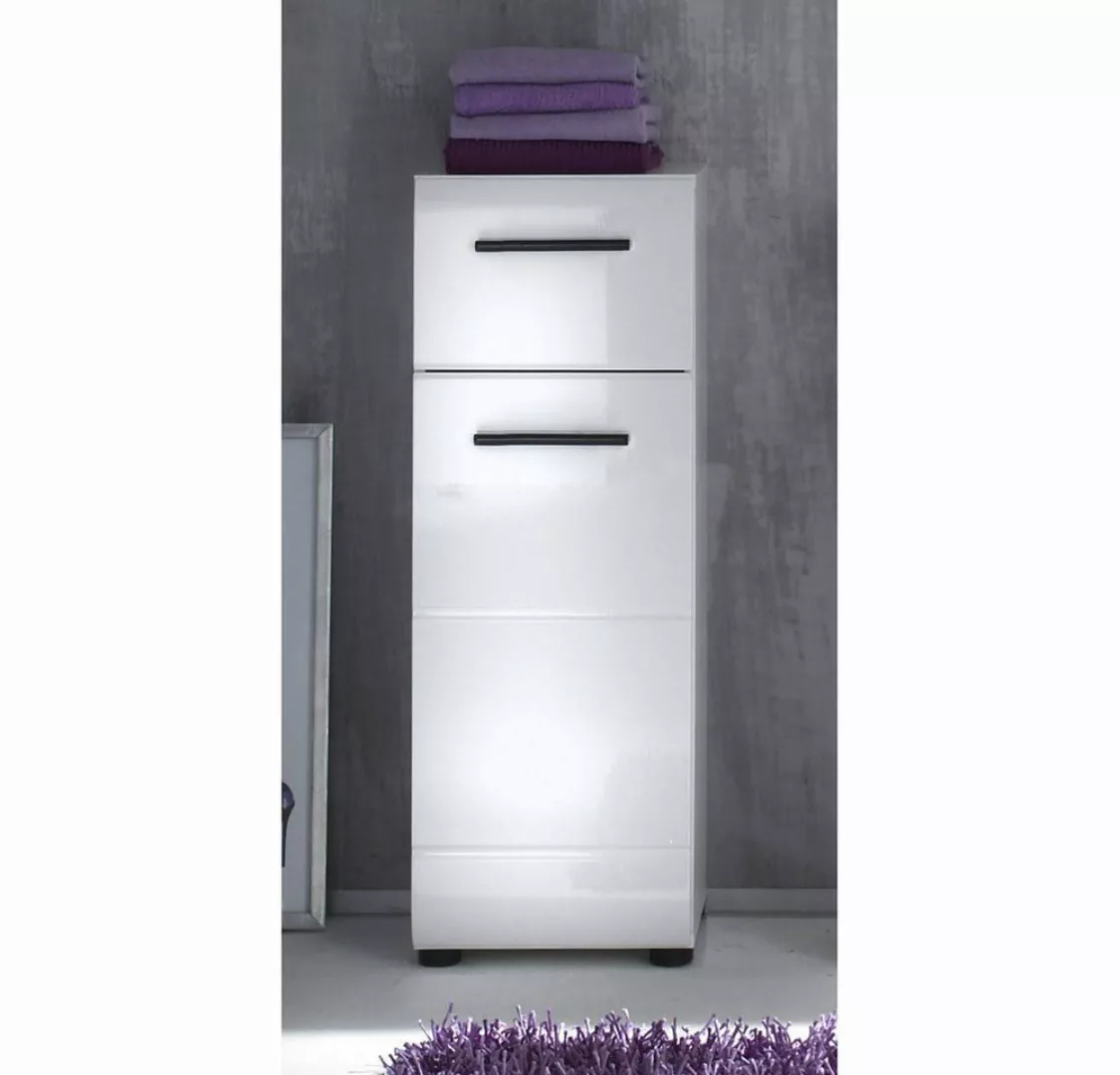 Lomadox Unterschrank LISBOA-19 Badezimmer 30 cm breit in Weiß Hochglanz, B/ günstig online kaufen