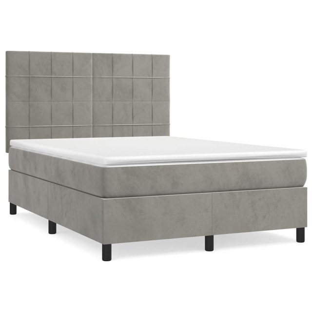 vidaXL Boxspringbett Bett Boxspringbett mit Matratze komplett Samt (140 x 1 günstig online kaufen