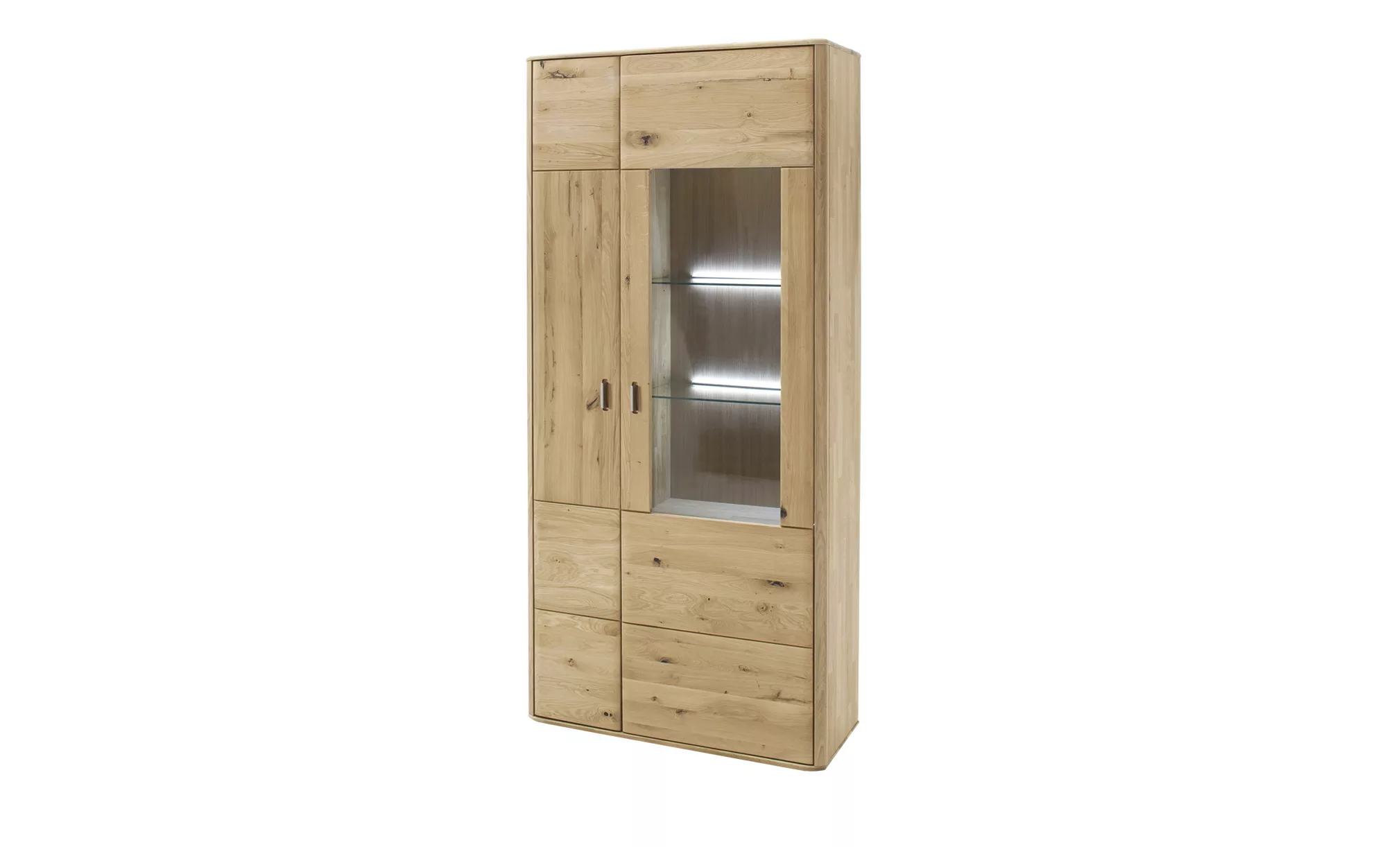 Woodford Kombi-Vitrine  Rowa ¦ holzfarben ¦ Maße (cm): B: 96 H: 208 T: 38 K günstig online kaufen