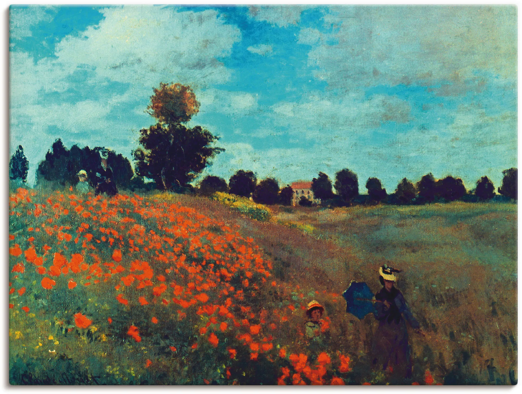 Artland Leinwandbild "Die Mohnblumen, 1873", Blumenwiese, (1 St.), auf Keil günstig online kaufen