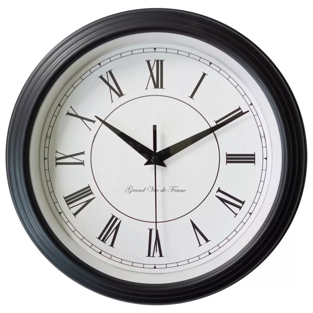 Mebus Wanduhr schwarz B/H/L: ca. 5,5x25x25 cm günstig online kaufen