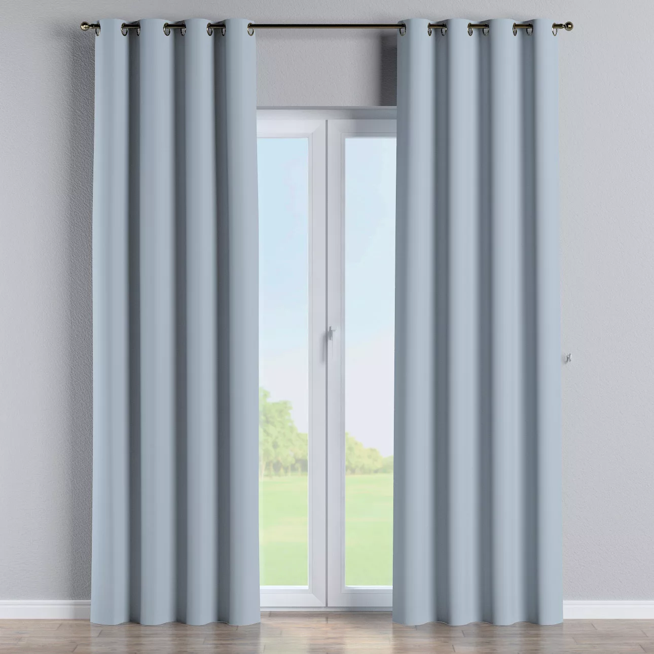 Ösenschal, blau-grau, Dimout 300 cm (269-49) günstig online kaufen