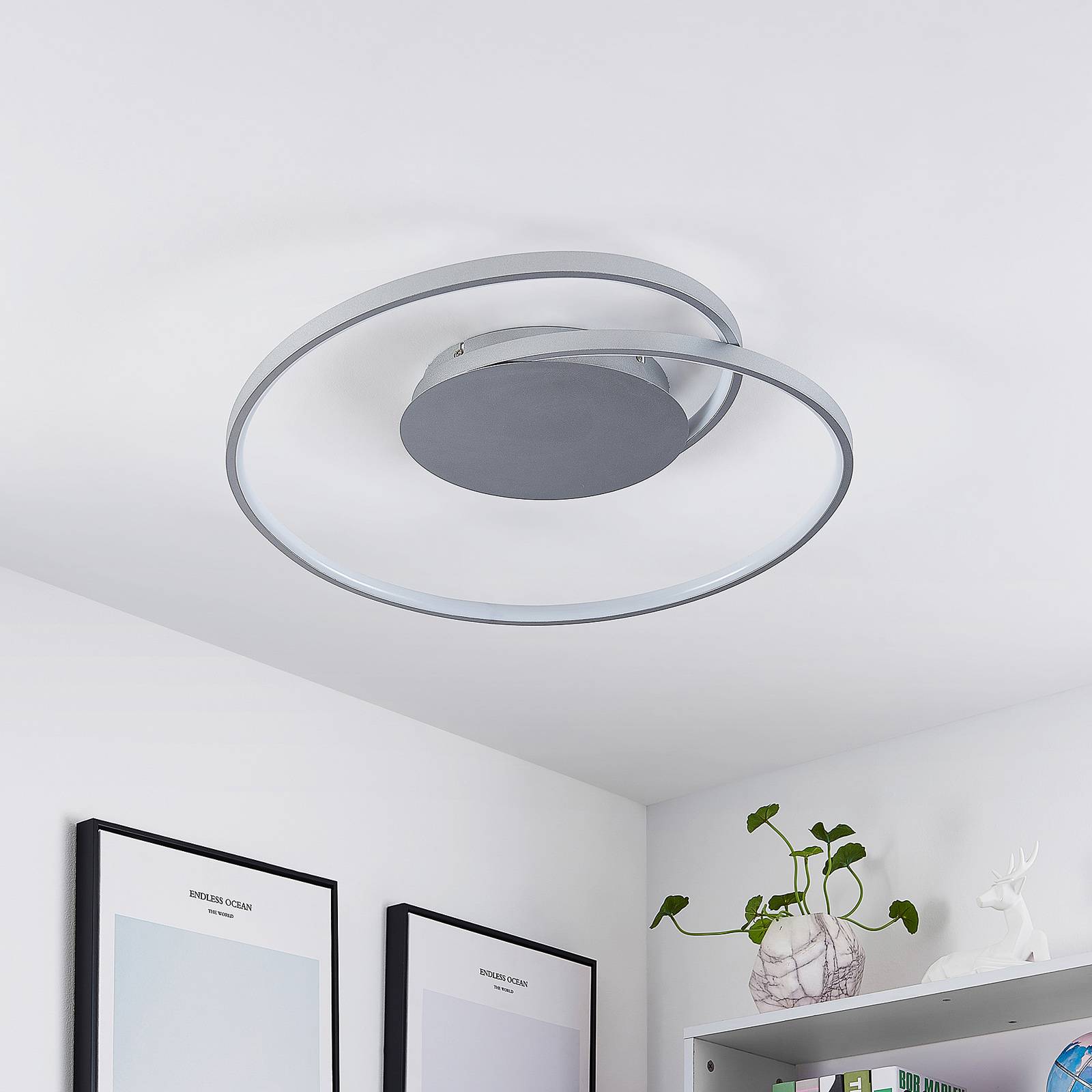 Lucande Enesa LED-Deckenlampe, rund, CCT günstig online kaufen
